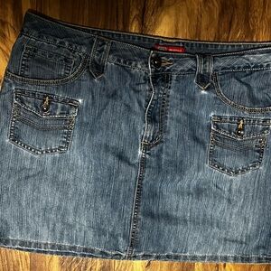 Faded Glory Blue Denim Skort